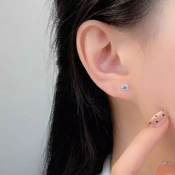 Серьги Love Zircon - свежие, милые, маленькие, изысканные и нежные, изысканные украшения для ушей и изящные украшения для ушей