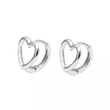 Серьги «Любовь» из стерлингового серебра 925 пробы, женские серьги, женские серьги, нишевый дизайн, минималистичный, универсальная, полая пряжка для ушей