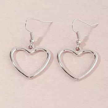 Серьги «Любовь», женские новые модные серьги «Фея холодного ветра» с простыми корейскими тонкими серьгами для лица серебряный