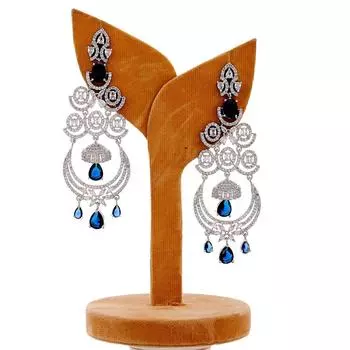 Серьги-люстры с американским бриллиантом в форме цветка для женщин и девочек