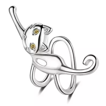 Серьги-манжеты из стерлингового серебра 925 пробы, 1 шт., серьги-клипсы для ушей лисы без пирсинга для девочек, вечерние серьги без отверстий, ювелирные изделия S-E1077