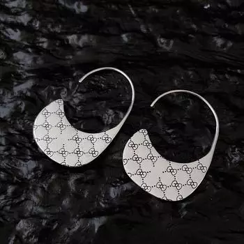 Серьги-мешки в виде банта с бриллиантами в клетку для женщин Niche Design