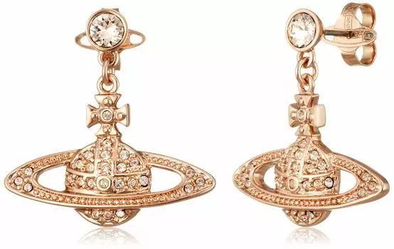 Серьги MINIBAS RELIEF DROP для женщин из латуни [Vivienne Westwood], 62020025/G120 [предмет]