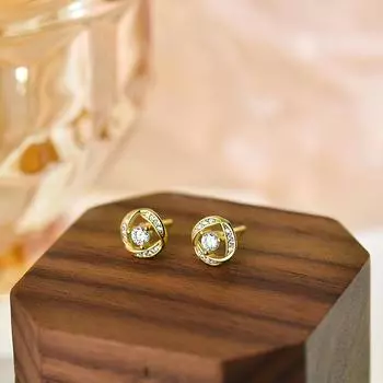 Серьги Mobius Small Fresh - простые и простые серьги, новые легкие, роскошные, нишевые, высокого класса.