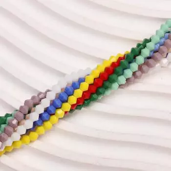 Серьги Мода DIY Хрустальное Стекло Декоративные 1 Нитка 80-90 Шт. Изготовление Ювелирных Изделий С Бриллиантами Брелок Ручной Работы Заостренные Бусины 4 мм Сплошной Цвет Материал