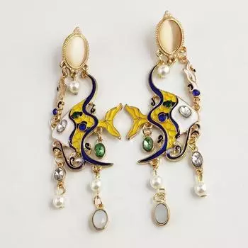 Серьги, модные серьги из смолы с тропическими рыбами, модные украшения для женщин и девочек