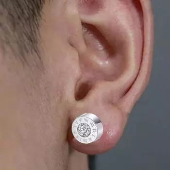 Серьги мужские Цирконий Серьги Микро инкрустация Стразы Хип-хоп Серьги женские золотой