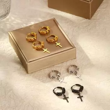 Серьги мужские и женские из нержавеющей стали Серьги из нержавеющей стали Серьги из титановой стали Подвеска Шарик Бусина Звезда Геометрическая пряжка для ушей Guofeng