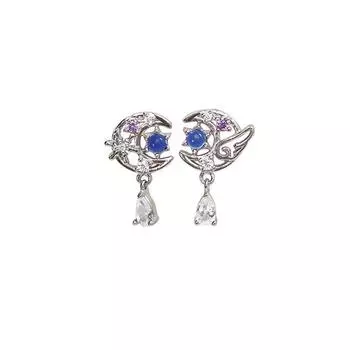 Серьги на все тело универсальны по стилю, серьги-капли в форме луны, креативные серьги для японских и корейских женщин