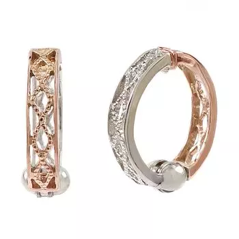 Серьги настоящие жемчужные серьги белое золото 10 карат розовое золото 10 карат двусторонний обруч K10 [Barzaz] женские