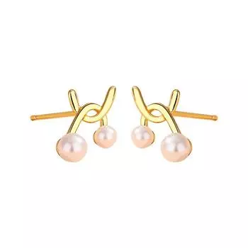 Серьги Niche Cross Pearl для женщин Геометрический дизайн Sense High-end Fashion Earrings