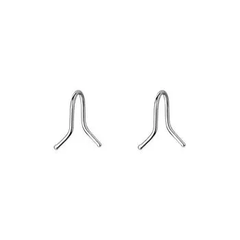 Серьги Niche Design Cold Wind Line, женские модные простые серьги-гвоздики в стиле ретро в форме Y