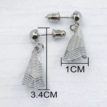 Серьги Niche Design Spiral Texture, этнический стиль, медные листы Miao, простые и свежие серьги-капли