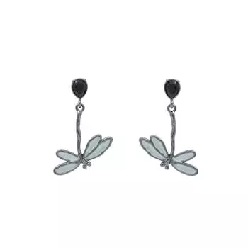 Серьги нишевого дизайна с капающим маслом серьги-стрекозы