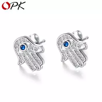 Серьги OPK в форме ладони Модные серьги золотой