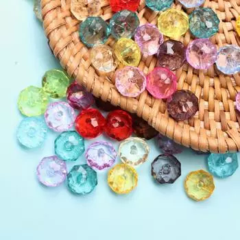 Серьги, ожерелье, браслет, аксессуары для самостоятельного изготовления ювелирных изделий, бриллиантовый кулон 6/8 мм, модные 100/200 шт., акриловый прозрачный брелок, свободные бусины 6mm 200pcs разноцветный