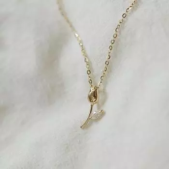 Серьги/ожерелье Fresh Tulip Temperament Серьги для женщин с нишевым дизайном Ювелирные изделия для женщин