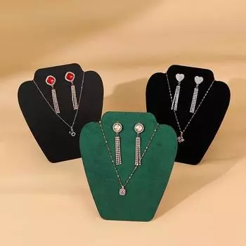 Серьги, ожерелье, комплект, демонстрационная доска, портретная модель, стойка для украшений, серьги, вешалка для украшений, стойка для украшений белый
