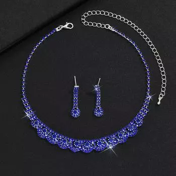 Серьги Ожерелье Комплект украшений Цепочка-коготь Свадебная вечеринка День рождения Подарок