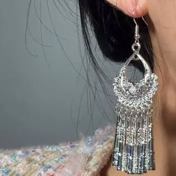 Серьги Palace Metal Color Hollowed Out Flower Rhinestone Retro для женщин Shell Ethnique Alloy Style Jewelry Earring Gifts