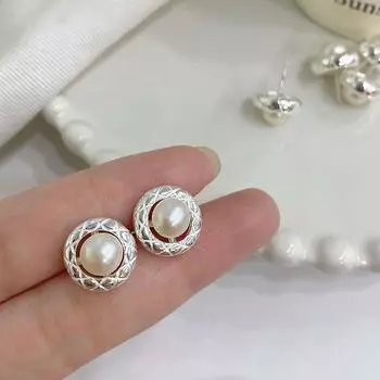 Серьги Pearl Light Luxury для женщин с нишевым дизайном, стильные серьги высокого класса, новые Hepburn