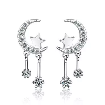 Серьги персонализированные простые женские модные звездные серьги-гвоздики элегантные темпераментные украшения для банкета Copper