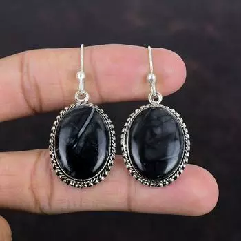 Серьги Пикассо Джаспер Серьги с драгоценными камнями Серьги из стерлингового серебра 925 пробы Совершенно новые винтажные ювелирные изделия Антикварные серьги Ювелирные изделия ручной работы Подарки для нее