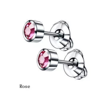 Серьги-пистолеты из нержавеющей стали 316, украшения для тела с камнями по месяцу рождения, хрящ, золотые/серебряные серьги-гвоздики для козелка, серьги с драгоценными камнями, 2 шт./1 пара, уникальные