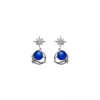 Серьги Planet Design Blue, простые и универсальные, милые серьги-звездочки для женщин