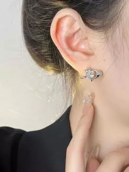 Серьги Planet Design Sense Cosmic Zircon High-End Серьги Персонализированные Милые И Классные Серьги Новый Стиль