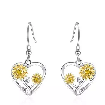 Серьги-подсолнухи для женщин, модные ювелирные изделия, серьги-капли