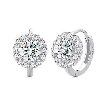 Серьги-подсолнухи из серебра 925 пробы, круглые застежки для ушей, серьги-гвоздики в виде звезд 925 Silver