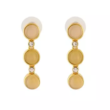 Серьги-подвески Estele Monalisa с родиевым покрытием и шипами для девочек и женщин