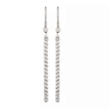 Серьги-подвески Estele с родиевым покрытием витой проволоки для девочек и женщин