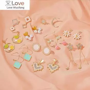 Серьги-подвески French Senior Sense Heart, сладкие серьги с диким жемчугом для женщин, длинные серьги-подвески Daisy, модные ювелирные изделия