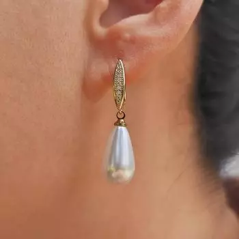 Серьги-подвески из искусственного белого жемчуга для женщин 2025 года, новые модные серьги, золотые украшения для вечеринок, аксессуары белый