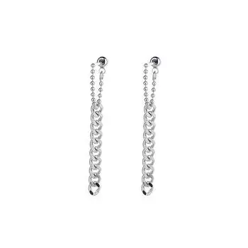 Серьги-капли из стерлингового серебра 925 пробы с кисточками и длинной цепочкой для женщин и девушек, элегантные модные украшения в стиле панк Eh1859