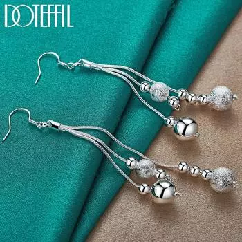 Серьги-подвески из стерлингового серебра 925 пробы 9.50cm*0.80cm