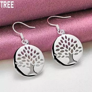 Серьги-подвески из стерлингового серебра 925 пробы, изысканные, очаровательные, модные, свадебные украшения 1.80*1.80cm