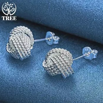 Серьги-подвески из стерлингового серебра 925 пробы, модные свадебные украшения 0.90*0.90cm