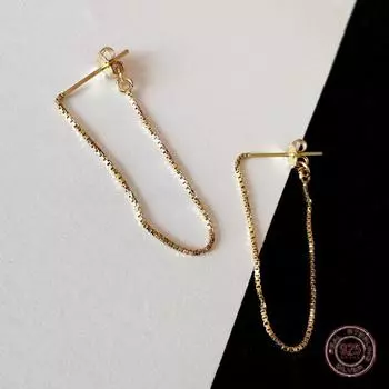 Серьги-подвески из стерлингового серебра 925 пробы для женщин, минималистичные, висячие, корейские, модные, летние ювелирные изделия, подвески silver