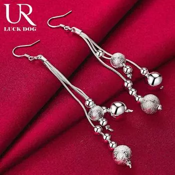 Серьги-подвески из стерлингового серебра 925 пробы для пирсинга, модные свадебные украшения 9.50*0.80cm