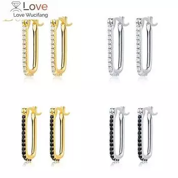 Серьги-подвески из стерлингового серебра 925 пробы для женщин, серьги-подвески для пирсинга, серьги-подвески с фианитами, панк-серьги, роскошные ювелирные украшения, подарки