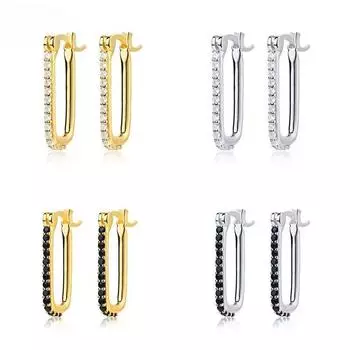 Серьги-подвески из стерлингового серебра 925 пробы для женщин, серьги-подвески для пирсинга, серьги-подвески с фианитами, панк-серьги, роскошные ювелирные украшения, подарки