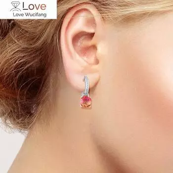 Серьги-подвески из стерлингового серебра 925 пробы для женщин, небесно-голубые, розовые, с кубическим цирконием, серьги-подвески Brincos, модные ювелирные изделия темно-синий