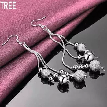 Серьги-подвески из стерлингового серебра 925 пробы для пирсинга, модные свадебные украшения 9.5*0.8cm