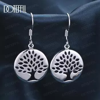 Серьги-подвески из стерлингового серебра 925 пробы, модные свадебные украшения 1.80*1.80cm