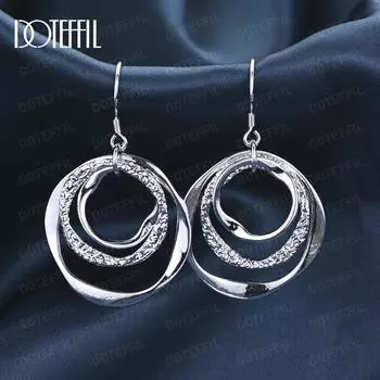 Серьги-подвески из стерлингового серебра 925 пробы, модные свадебные украшения 4.00*2.70cm