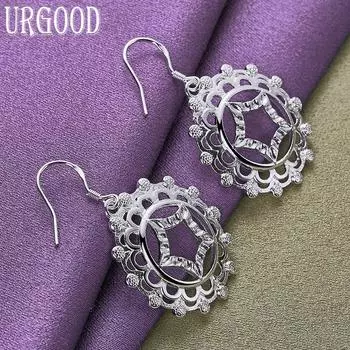 Серьги-подвески из стерлингового серебра 925 пробы, модные ювелирные изделия 4.40*2.60cm