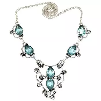 Серьги-подвески «Небо» с синим топазом, комплект из серебряных ювелирных изделий, кольцо, серьга